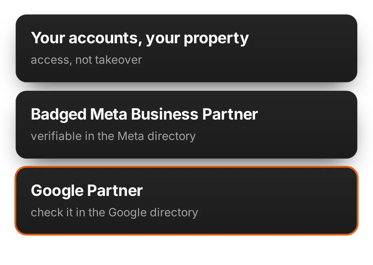 Your ad account and your data stay yours | adsfox, digital marketing agency