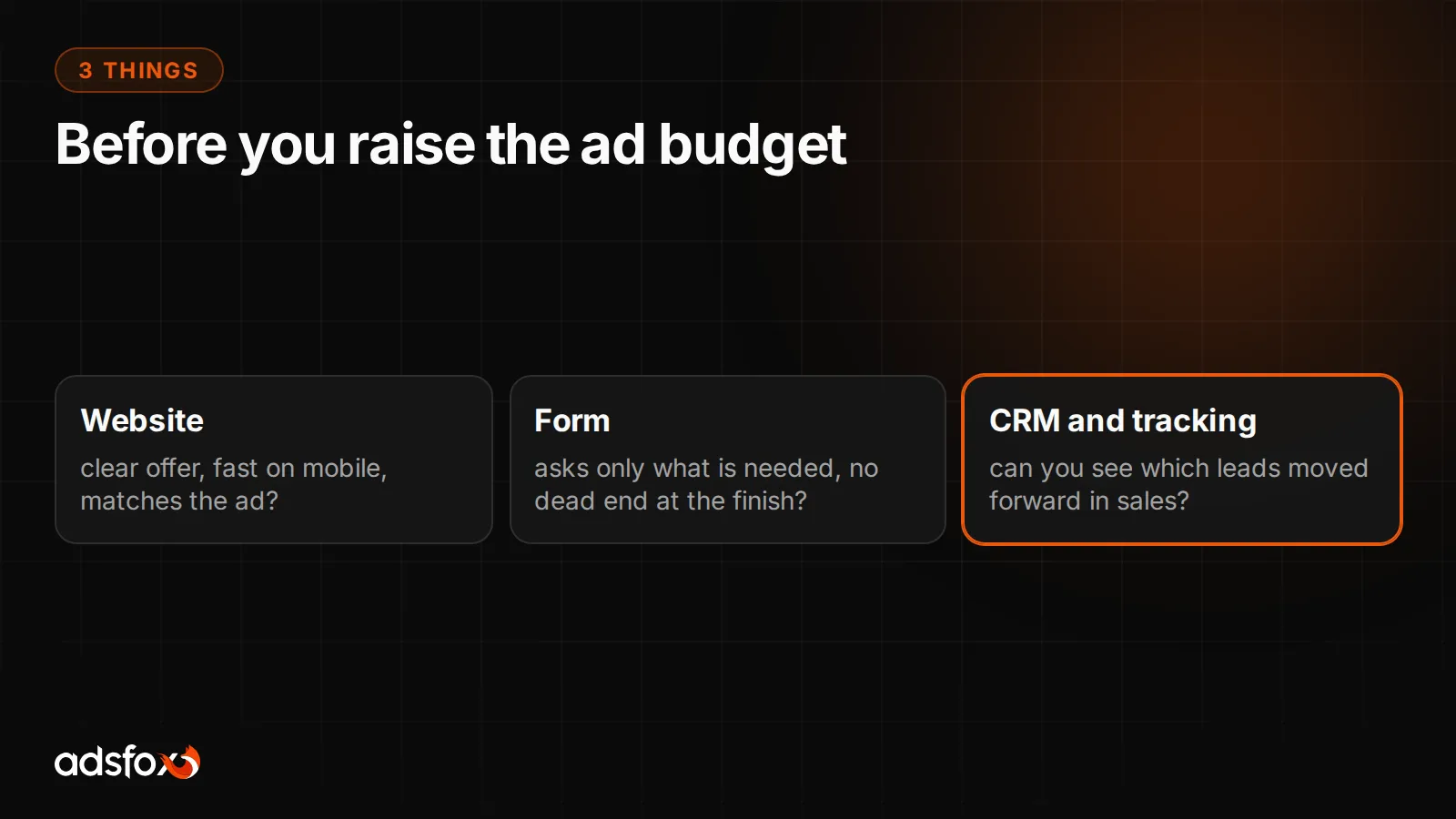Three areas to check before raising your ad budget