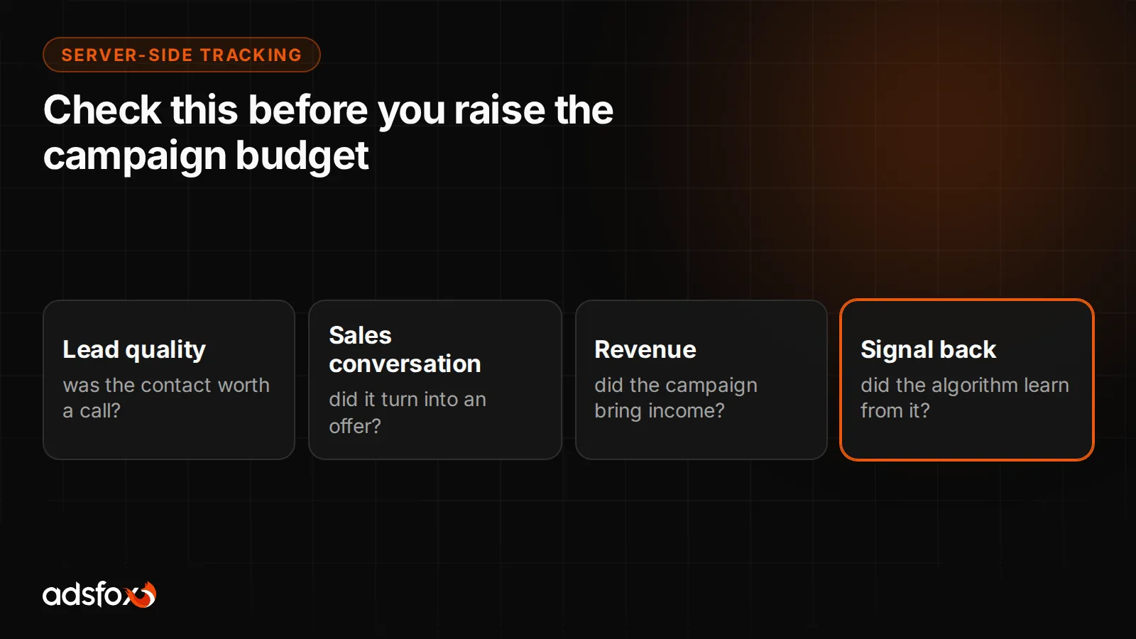 Checklist: the key signals to check before scaling a campaign