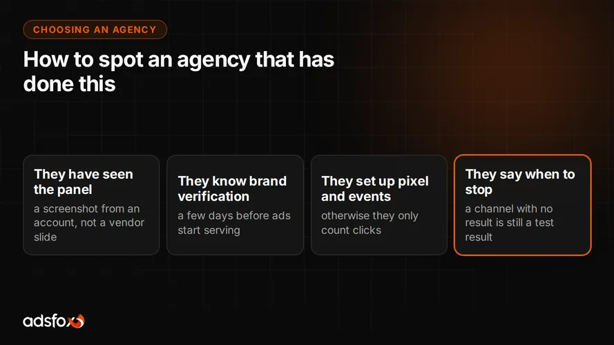 Cover for How to Choose a ChatGPT Ads Agency: 7 Questions to Ask