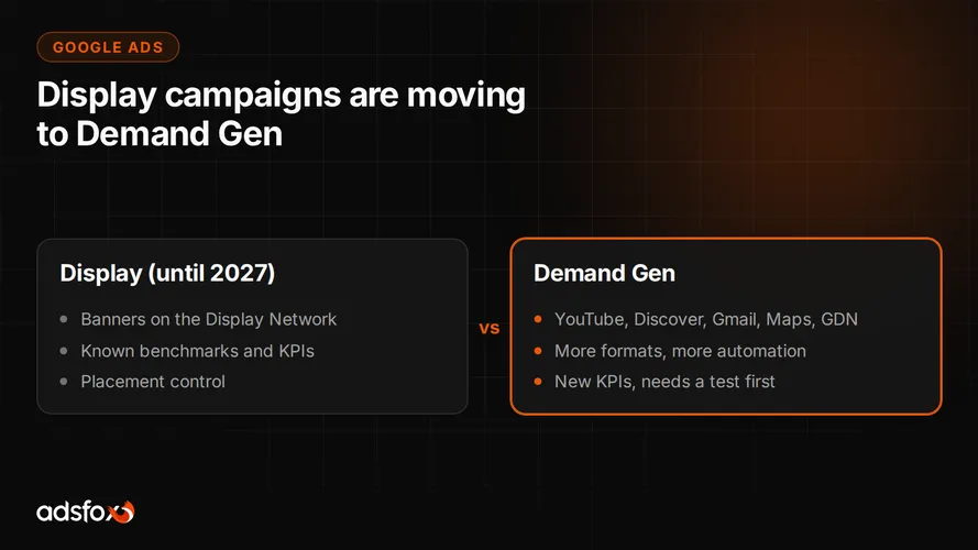 Cover for Google Display Ads Move to Demand Gen: What Changes in 2027