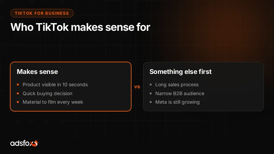 Cover for TikTok for Business: Who It Makes Sense For (and Who Not)