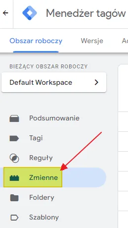GA4 content grouping in Google Tag Manager: Variables tab