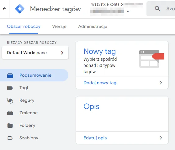 Google Tag Manager setup: new tag