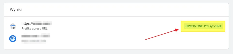 Linking Search Console to GA4: link created
