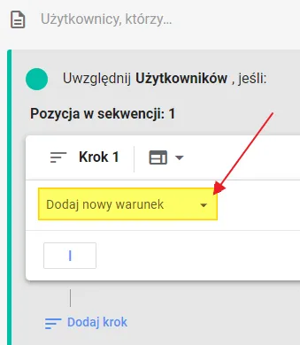Creating a remarketing audience in GA4: add new condition