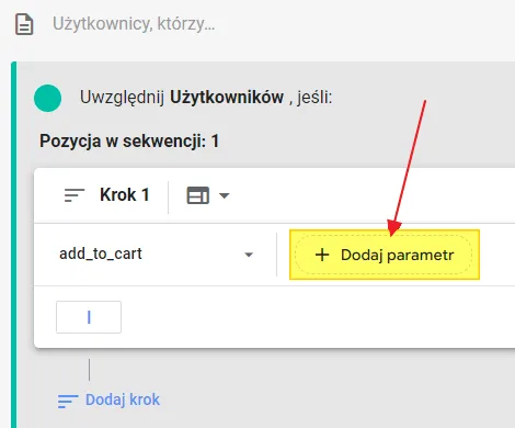 Creating a remarketing audience in GA4: add parameter