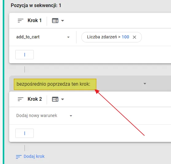 Creating a remarketing audience in GA4: is directly followed by, within 40 minutes