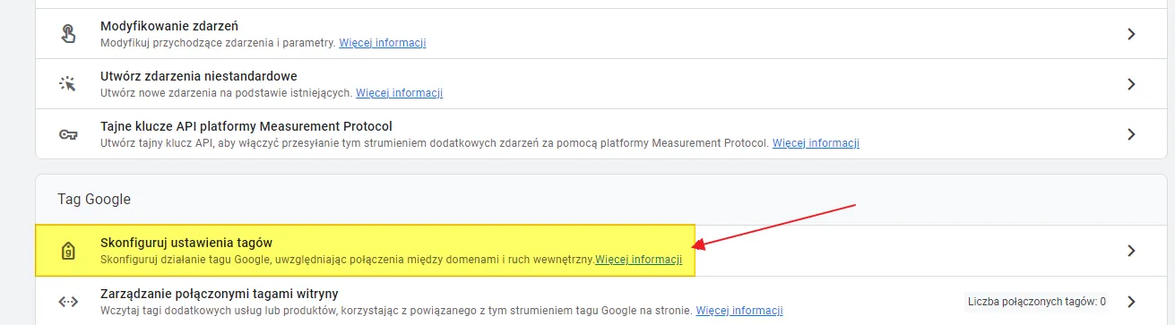 GA4 referral exclusions: configure tag settings