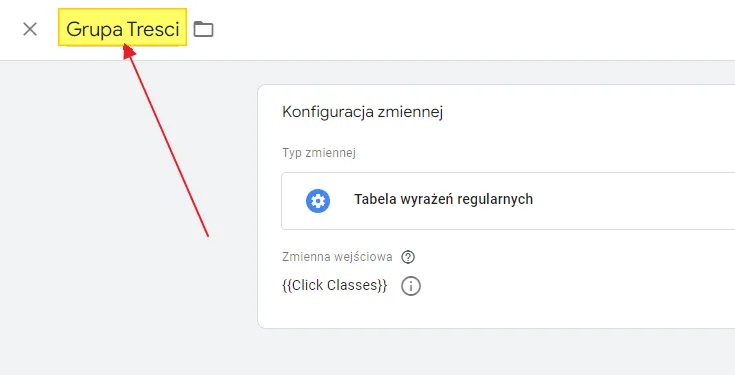 GA4 content grouping in Google Tag Manager: naming the variable