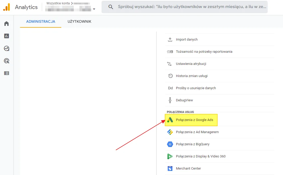 Linking Google Ads to GA4: Google Ads links