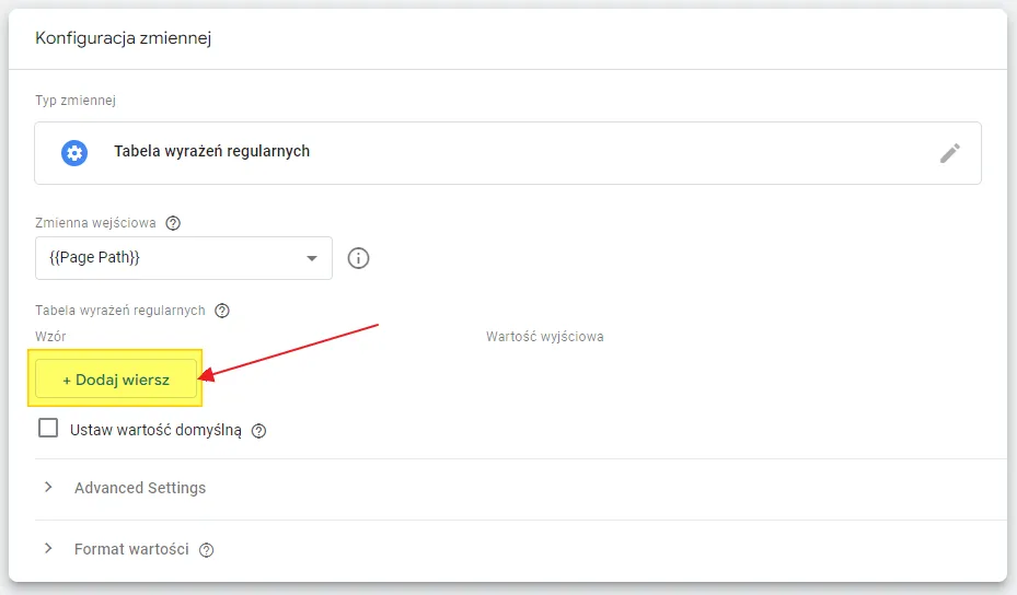 GA4 content grouping in Google Tag Manager: add row