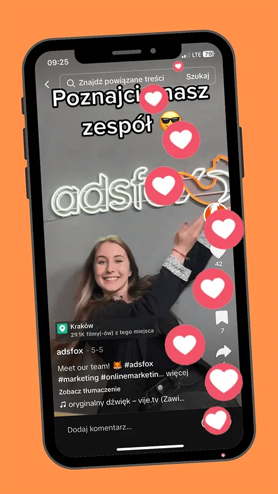 How to create effective TikTok content: a business TikTok video shown on a phone